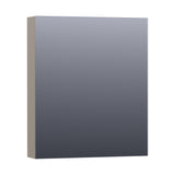 BRAUER Impress Deluxe spiegelkast 60 met interne en externe verlichting 1 rechtsdraaiende dubbelzijdige spiegeldeur mat taupe SK-IMD60RMT