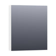 BRAUER Impress Deluxe spiegelkast 60 met interne en externe verlichting 1 rechtsdraaiende dubbelzijdige spiegeldeur mat wit SK-IMD60RMW