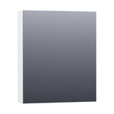 BRAUER Impress Deluxe spiegelkast 60 met interne en externe verlichting 1 rechtsdraaiende dubbelzijdige spiegeldeur mat wit SK-IMD60RMW