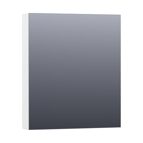 BRAUER Impress Deluxe spiegelkast 60 met interne en externe verlichting 1 rechtsdraaiende dubbelzijdige spiegeldeur mat wit SK-IMD60RMW