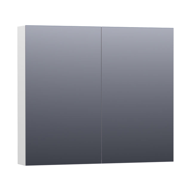 BRAUER Impress Deluxe spiegelkast 80 met interne en externe verlichting 2 dubbelzijdige spiegeldeuren hoogglans wit SK-IMD80HW