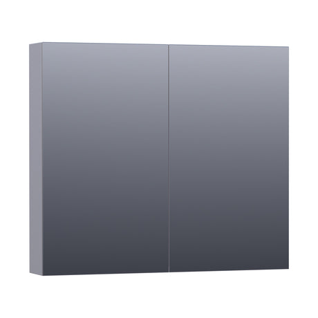 BRAUER Impress Deluxe spiegelkast 80 met interne en externe verlichting 2 dubbelzijdige spiegeldeuren mat grijs SK-IMD80MG
