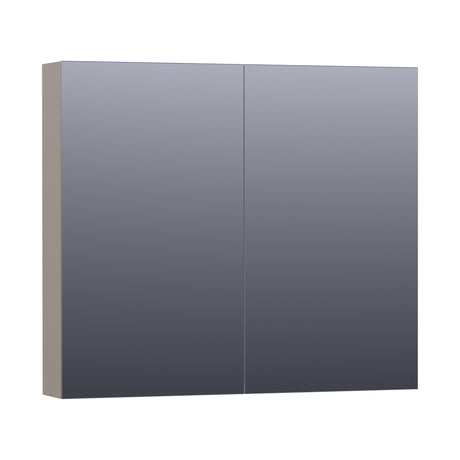 BRAUER Impress Deluxe spiegelkast 80 met interne en externe verlichting 2 dubbelzijdige spiegeldeuren mat taupe SK-IMD80MT