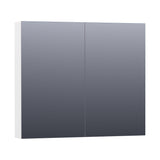 BRAUER Impress Deluxe spiegelkast 80 met interne en externe verlichting 2 dubbelzijdige spiegeldeuren mat wit SK-IMD80MW