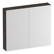 BRAUER Impress Deluxe spiegelkast 80 met interne en externe verlichting 2 dubbelzijdige spiegeldeuren Timber Anthracite SK-IMD80TA