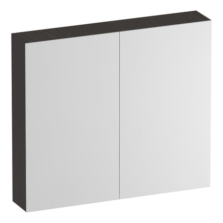 BRAUER Impress Deluxe spiegelkast 80 met interne en externe verlichting 2 dubbelzijdige spiegeldeuren Timber Anthracite SK-IMD80TA