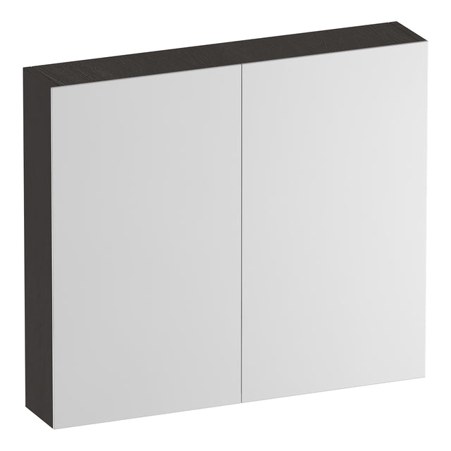 BRAUER Impress Deluxe spiegelkast 80 met interne en externe verlichting 2 dubbelzijdige spiegeldeuren Timber Anthracite SK-IMD80TA
