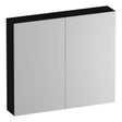 BRAUER Impress Deluxe spiegelkast 80 met interne en externe verlichting 2 dubbelzijdige spiegeldeuren Timber Black SK-IMD80TB