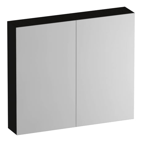 BRAUER Impress Deluxe spiegelkast 80 met interne en externe verlichting 2 dubbelzijdige spiegeldeuren Timber Black SK-IMD80TB