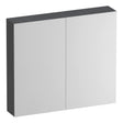 BRAUER Impress Deluxe spiegelkast 80 met interne en externe verlichting 2 dubbelzijdige spiegeldeuren Timber Grey SK-IMD80TG