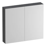 BRAUER Impress Deluxe spiegelkast 80 met interne en externe verlichting 2 dubbelzijdige spiegeldeuren Timber Grey SK-IMD80TG