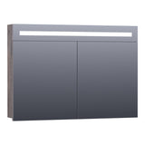 BRAUER Promise spiegelkast 100 met directe verlichting 2 enkelzijdige spiegeldeuren Driftwood SK-PR100DR