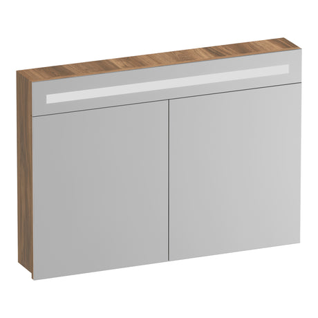 BRAUER Promise spiegelkast 100 met verlichting 2 spiegeldeuren Honey SK-PR100HO