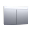 BRAUER Promise spiegelkast 100 met directe verlichting 2 enkelzijdige spiegeldeuren hoogglans wit SK-PR100HW