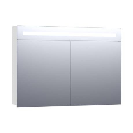 BRAUER Promise spiegelkast 100 met directe verlichting 2 enkelzijdige spiegeldeuren hoogglans wit SK-PR100HW
