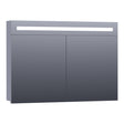 BRAUER Promise spiegelkast 100 met directe verlichting 2 enkelzijdige spiegeldeuren mat grijs SK-PR100MG