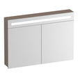 BRAUER Promise spiegelkast 100 met verlichting 2 spiegeldeuren mat mokka SK-PR100MM