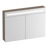 BRAUER Promise spiegelkast 100 met verlichting 2 spiegeldeuren mat mokka SK-PR100MM