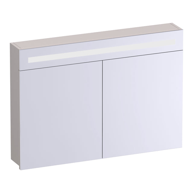 BRAUER Promise spiegelkast 100 met verlichting 2 spiegeldeuren mat zand SK-PR100MS