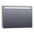 BRAUER Promise spiegelkast 100 met directe verlichting 2 enkelzijdige spiegeldeuren mat taupe SK-PR100MT