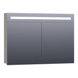 BRAUER Promise spiegelkast 100 met directe verlichting 2 enkelzijdige spiegeldeuren mat taupe SK-PR100MT