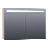 BRAUER Promise spiegelkast 100 met directe verlichting 2 enkelzijdige spiegeldeuren Sunlit SK-PR100SL