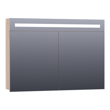 BRAUER Promise spiegelkast 100 met directe verlichting 2 enkelzijdige spiegeldeuren Sunlit SK-PR100SL