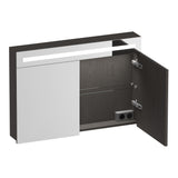 BRAUER Promise spiegelkast 100 met verlichting 2 spiegeldeuren Timber Anthracite SK-PR100TA