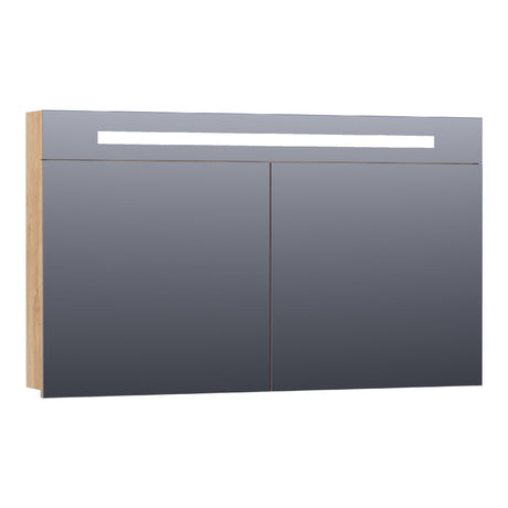 BRAUER Promise spiegelkast 120 met directe verlichting 2 enkelzijdige spiegeldeuren Forest Tan SK-PR120FT