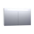 BRAUER Promise spiegelkast 120 met directe verlichting 2 enkelzijdige spiegeldeuren hoogglans wit SK-PR120HW