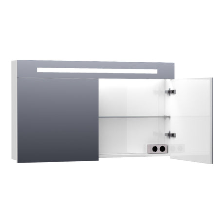 BRAUER Promise spiegelkast 120 met directe verlichting 2 enkelzijdige spiegeldeuren hoogglans wit SK-PR120HW