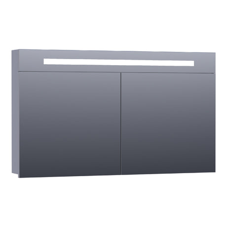 BRAUER Promise spiegelkast 120 met directe verlichting 2 enkelzijdige spiegeldeuren mat grijs SK-PR120MG