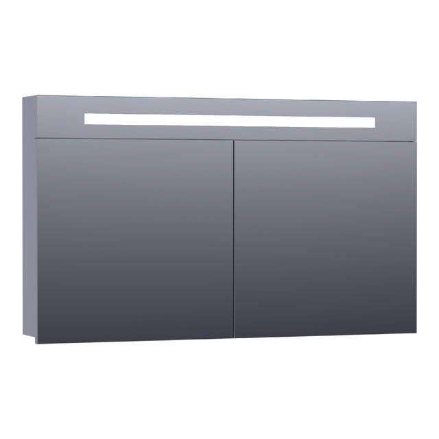 BRAUER Promise spiegelkast 120 met directe verlichting 2 enkelzijdige spiegeldeuren mat grijs SK-PR120MG