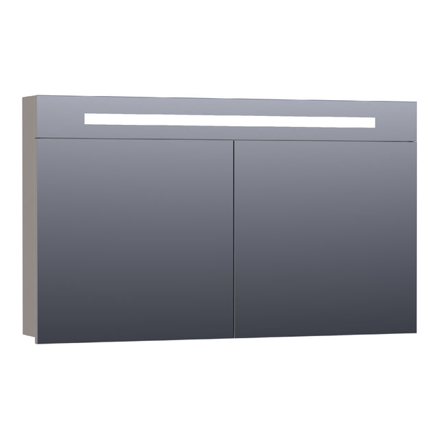 BRAUER Promise spiegelkast 120 met directe verlichting 2 enkelzijdige spiegeldeuren mat taupe SK-PR120MT