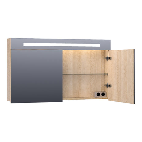 BRAUER Promise spiegelkast 120 met directe verlichting 2 enkelzijdige spiegeldeuren Sunlit SK-PR120SL
