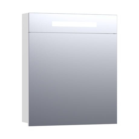 BRAUER Promise spiegelkast 60 met directe verlichting 1 linksdraaiende enkelzijdige spiegeldeur hoogglans wit SK-PR60LHW
