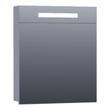 BRAUER Promise spiegelkast 60 met directe verlichting 1 linksdraaiende enkelzijdige spiegeldeur mat grijs SK-PR60LMG