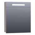 BRAUER Promise spiegelkast 60 met directe verlichting 1 linksdraaiende enkelzijdige spiegeldeur mat taupe SK-PR60LMT