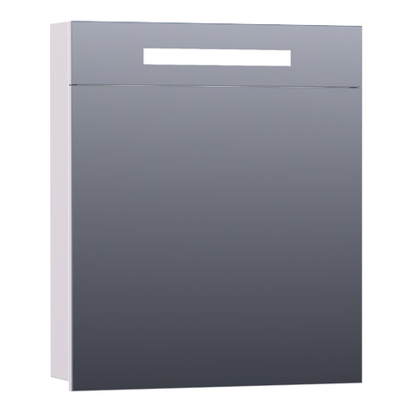 BRAUER Promise spiegelkast 60 met directe verlichting 1 linksdraaiende enkelzijdige spiegeldeur mat wit SK-PR60LMW