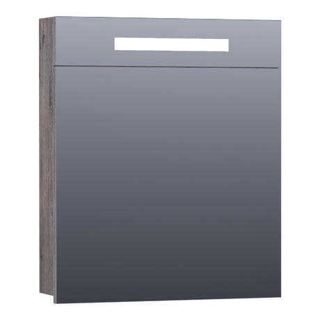 BRAUER Promise spiegelkast 60 met directe verlichting 1 rechtsdraaiende enkelzijdige spiegeldeur Driftwood SK-PR60RDR