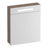 BRAUER Promise spiegelkast 60 met verlichting 1 rechtsdraaiende spiegeldeur mat mokka SK-PR60RMM