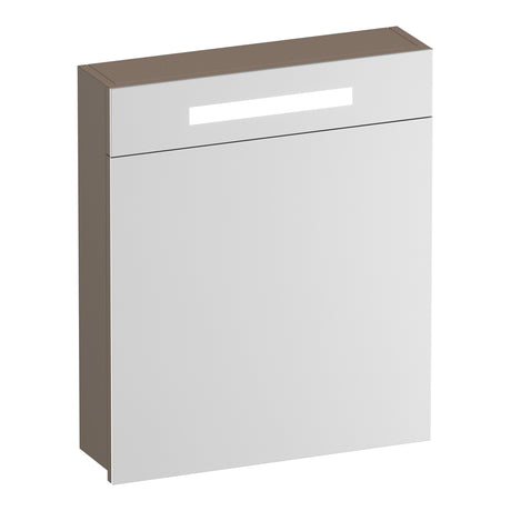BRAUER Promise spiegelkast 60 met verlichting 1 rechtsdraaiende spiegeldeur mat mokka SK-PR60RMM