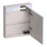 BRAUER Promise spiegelkast 60 met verlichting 1 rechtsdraaiende spiegeldeur mat zand SK-PR60RMS