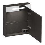BRAUER Promise spiegelkast 60 met verlichting 1 rechtsdraaiende spiegeldeur Timber Anthracite SK-PR60RTA