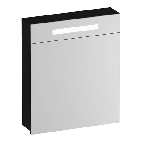 BRAUER Promise spiegelkast 60 met verlichting 1 rechtsdraaiende spiegeldeur Timber Black SK-PR60RTB