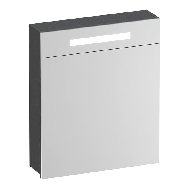 BRAUER Promise spiegelkast 60 met verlichting 1 rechtsdraaiende spiegeldeur Timber Grey SK-PR60RTG