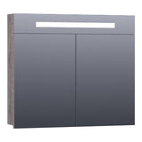 BRAUER Promise spiegelkast 80 met directe verlichting 2 enkelzijdige spiegeldeuren Driftwood SK-PR80DR