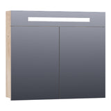 BRAUER Promise spiegelkast 80 met directe verlichting 2 enkelzijdige spiegeldeuren Forest Wheat SK-PR80FW