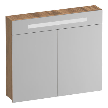 BRAUER Promise spiegelkast 80 met verlichting 2 spiegeldeuren Honey SK-PR80HO