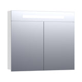 BRAUER Promise spiegelkast 80 met directe verlichting 2 enkelzijdige spiegeldeuren hoogglans wit SK-PR80HW